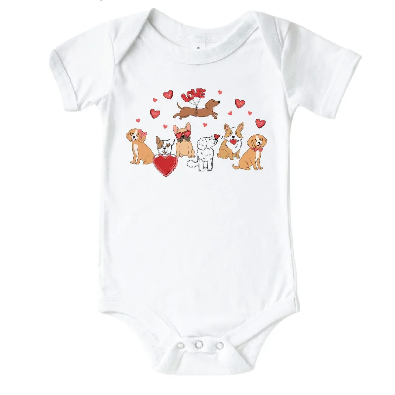 Pups & Kisses Graphic Bodysuit | White