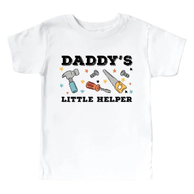 Daddy's Little Helper Kids Graphic Tee | White