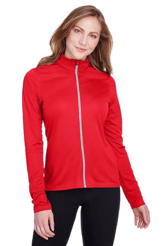 Puma Womens Icon Performance Moisture Wicking Full Zip Sweatshirt - High Risk Red