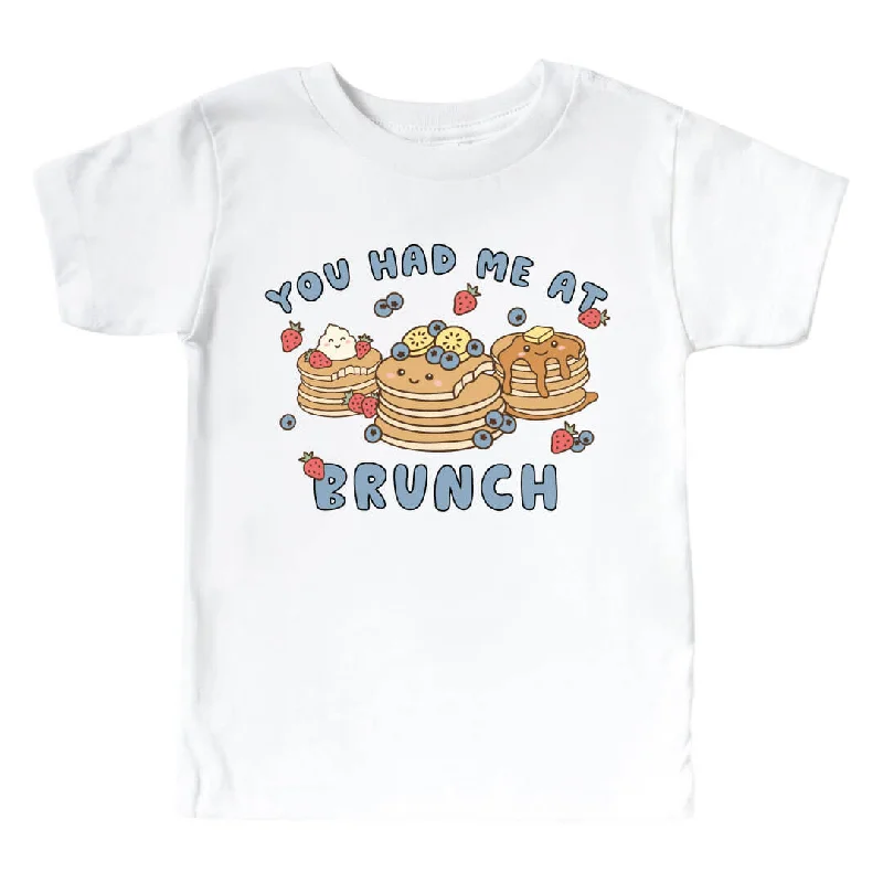 You Had Me At Brunch Kids Graphic Tee | White