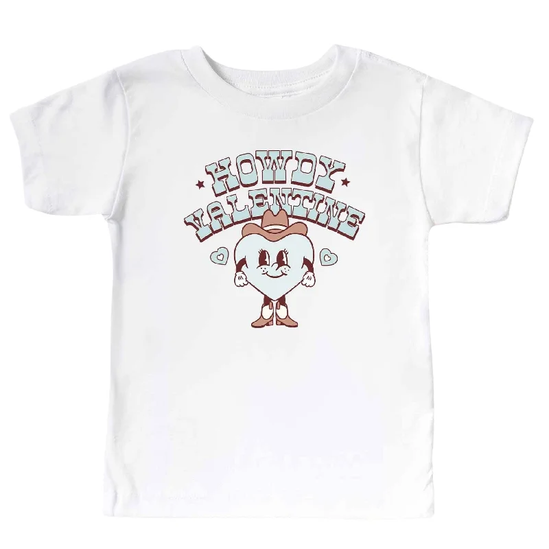 Retro Cowboy Kids Graphic Tee | White