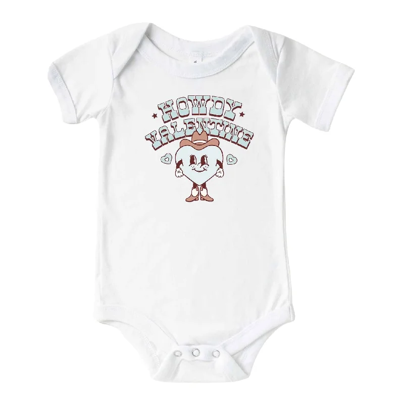 Retro Cowboy Graphic Bodysuit | White