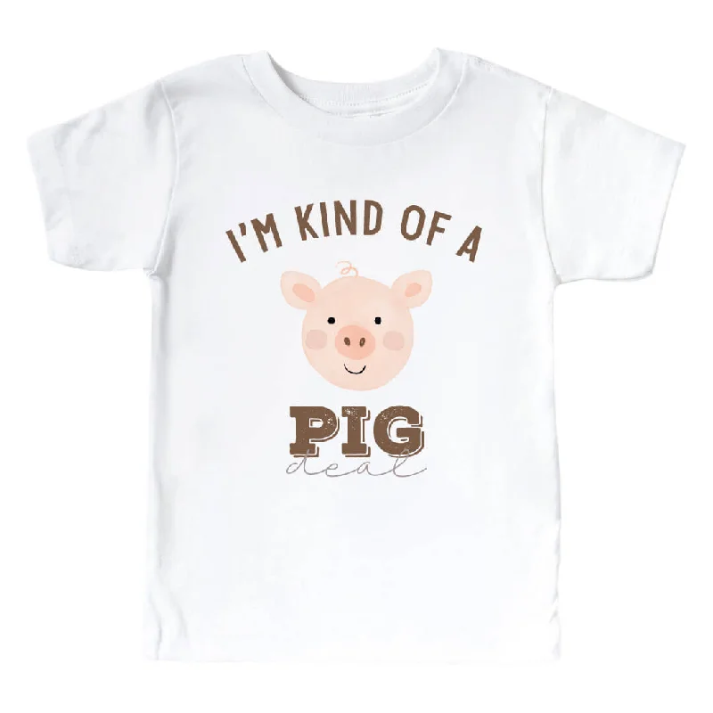 I'm Kind Of A Pig Deal Kids Graphic Tee | White