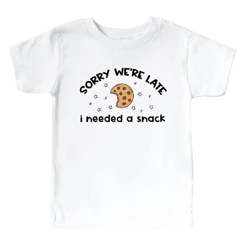 I Needed A Snack Kids Graphic Tee | White