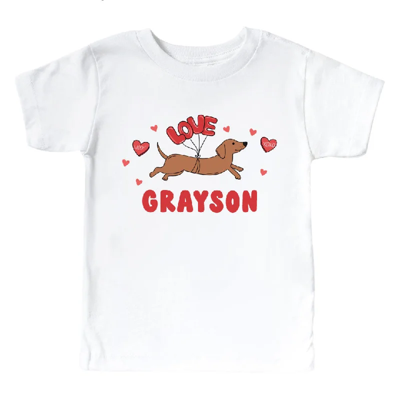 Love Dog Personalized Kids Graphic Tee | White