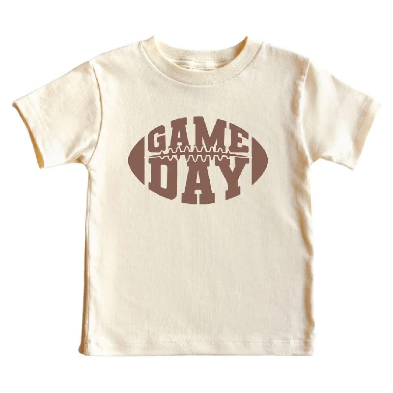 Football Game Day Kids Graphic Tee | Natural