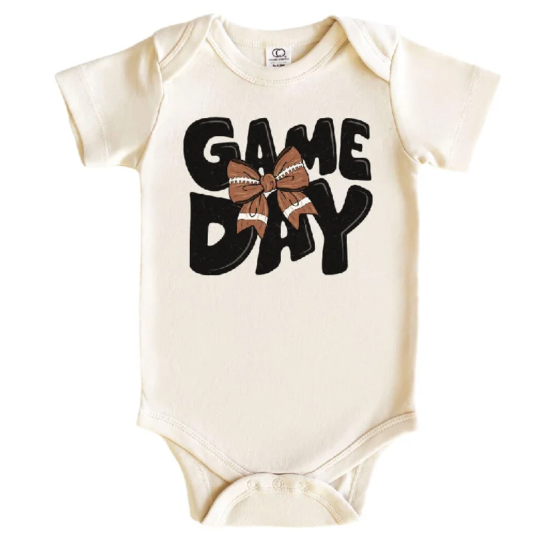 Game Day Bow Graphic Bodysuit | Natural