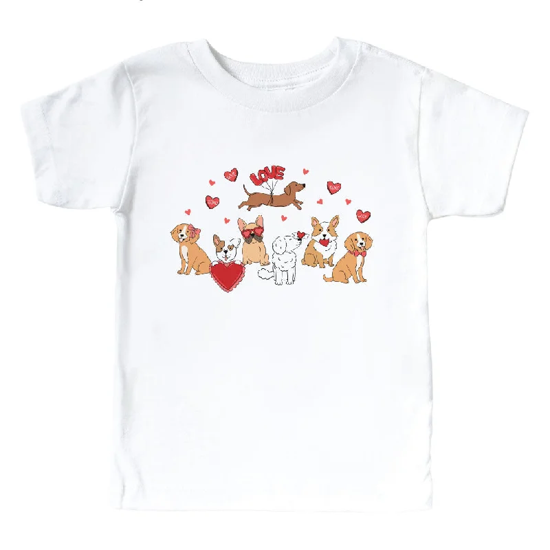 Pups & Kisses Kids Graphic Tee | White