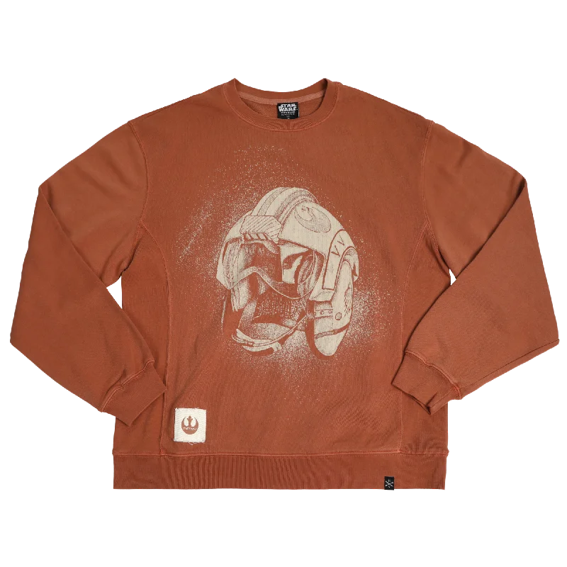 Rebel Helmet Illustration Washed Sweatshirt