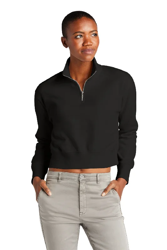 District Womens V.I.T. Fleece 1/4 Zip Sweatshirt - Black