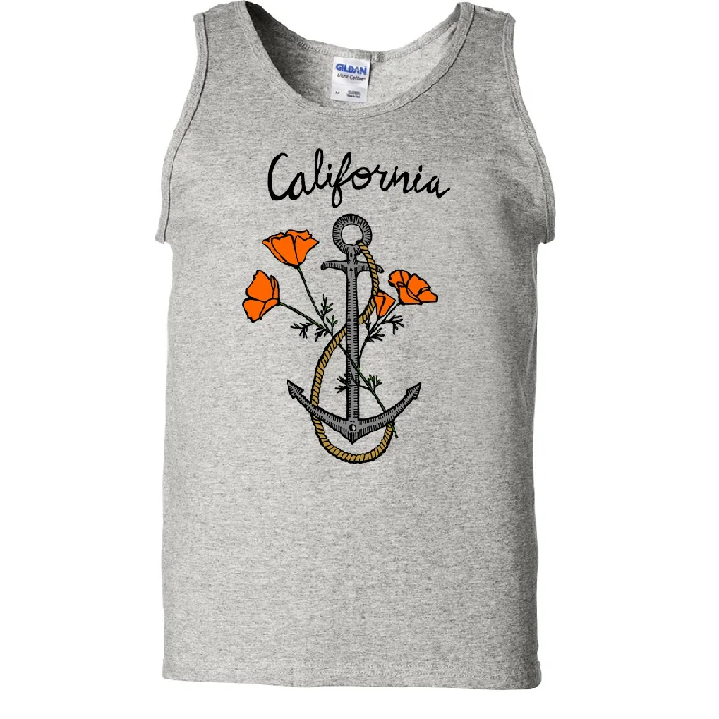 California Anchor Poppies Asst Colors Tank Top