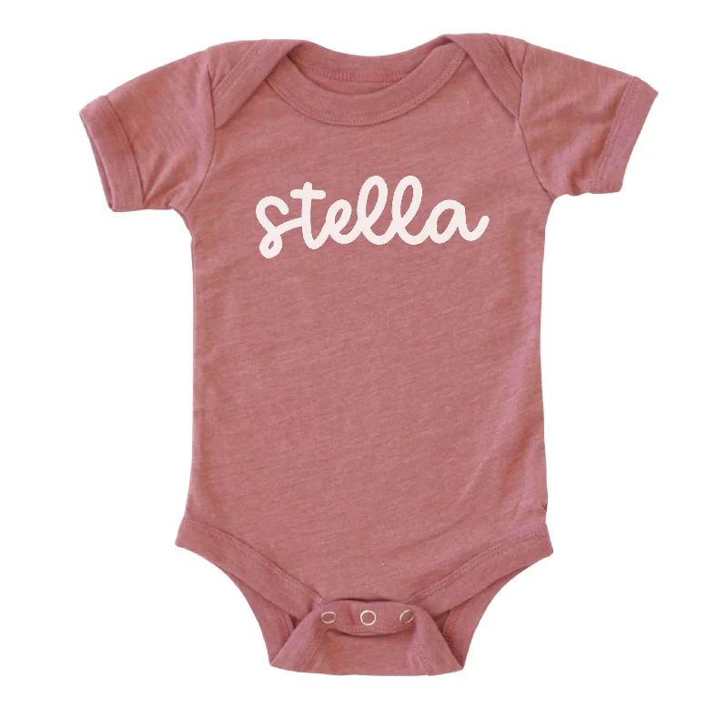 Personalized Graphic Bodysuit | Heather Mauve