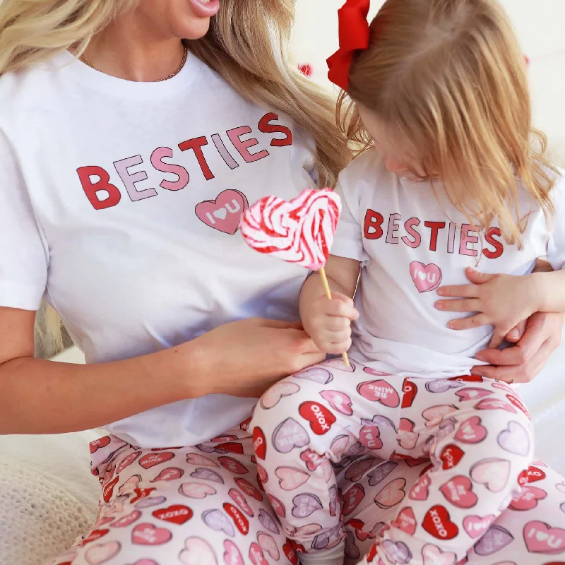 Besties Kids Graphic Tee | White