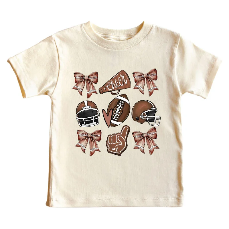 Girlie Football Kids Graphic Tee | Natural