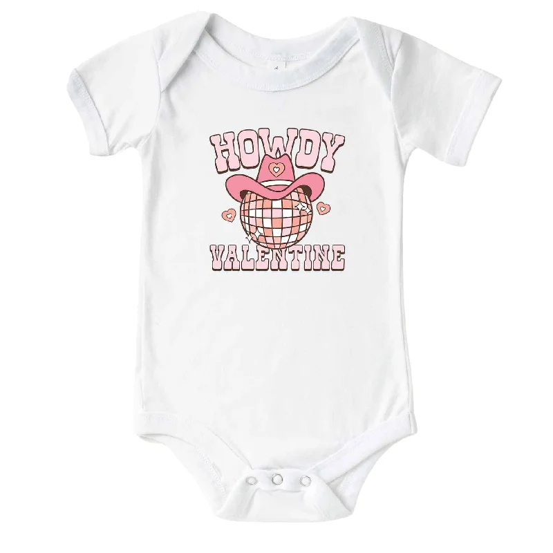 Howdy Valentine Graphic Bodysuit | White