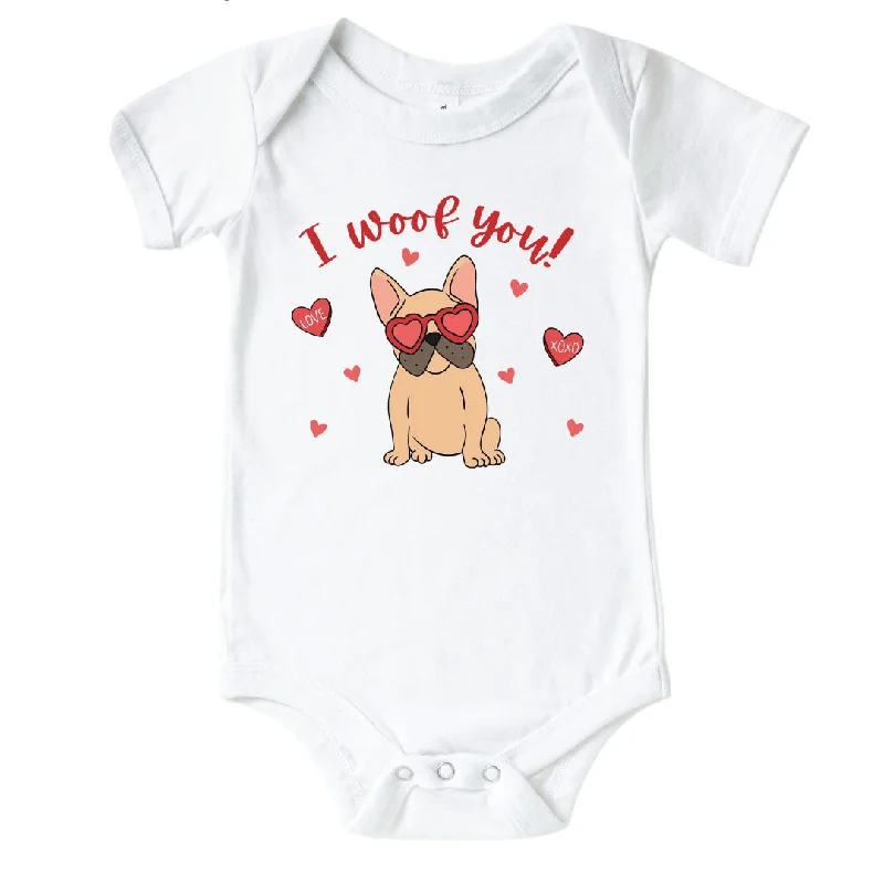 I Woof You! Graphic Bodysuit | White