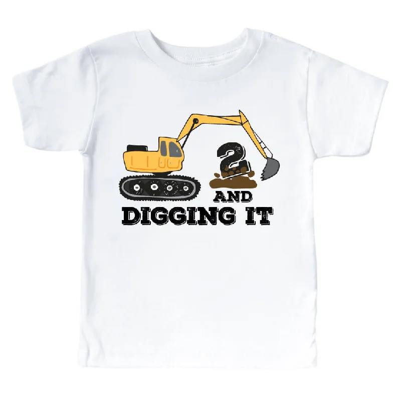 Digging My Age Kids Graphic Tee | White