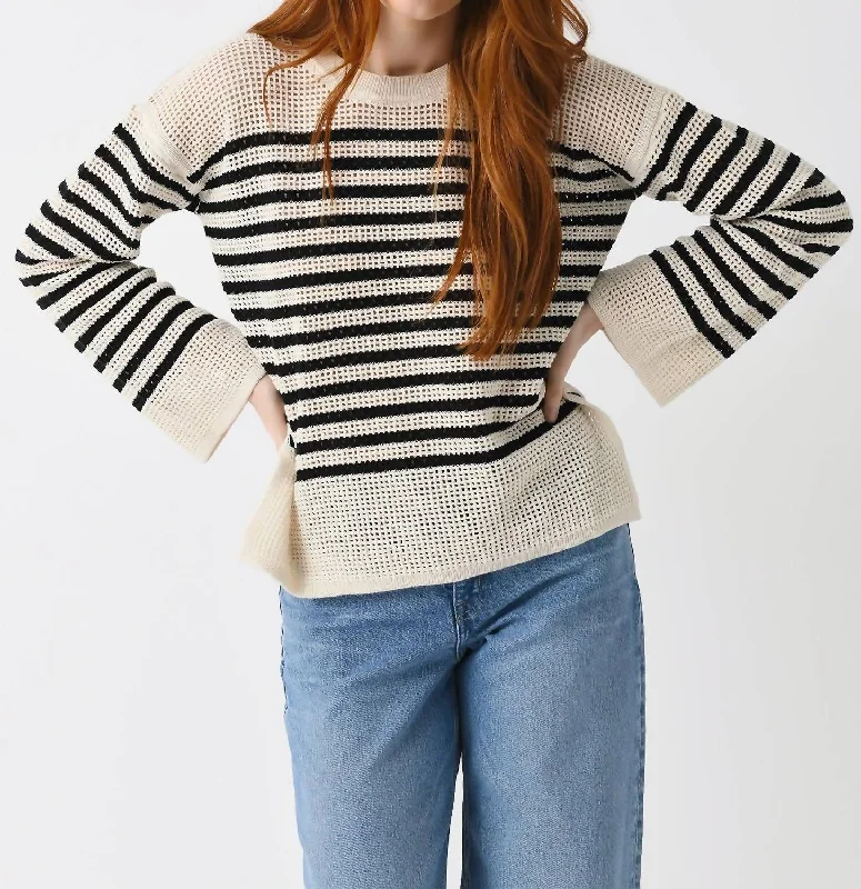 Candabelle Sweater In Ecru/noir