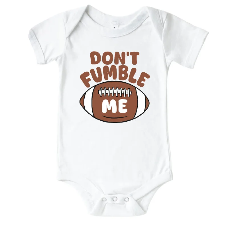 Don't Fumble Me Graphic Bodysuit | White