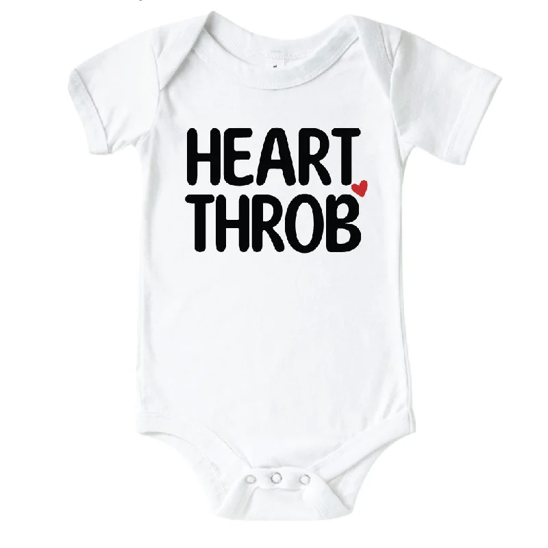 Heart Throb Graphic Bodysuit | White