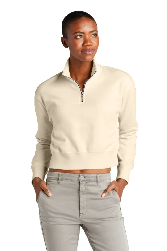 District Womens V.I.T. Fleece 1/4 Zip Sweatshirt - Gardenia