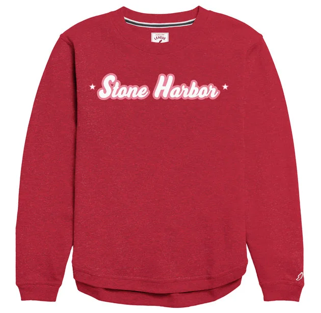 Women's Stone Harbor Victory Springs Crew - Heather Vintage Red