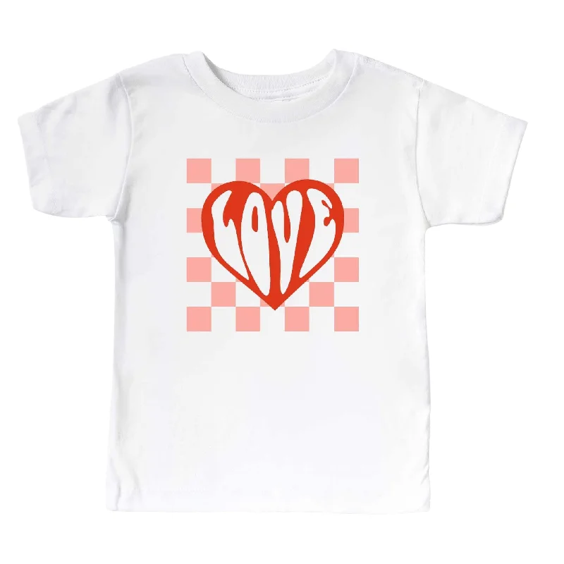 Love Check Kids Graphic Tee | White