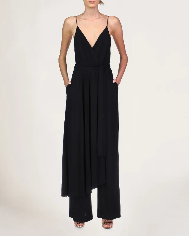 Abigail Jersey Jumpsuit - Black