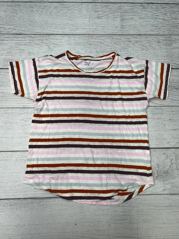 Top Short Sleeve Basic By Madewell In Striped, Size: M