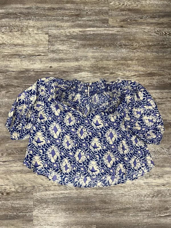 Top Short Sleeve By Free People In Blue, Size: Xs