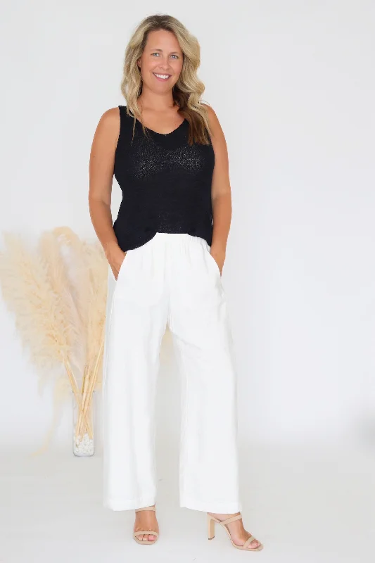 Paris Lounge Pant- White (FINAL SALE)