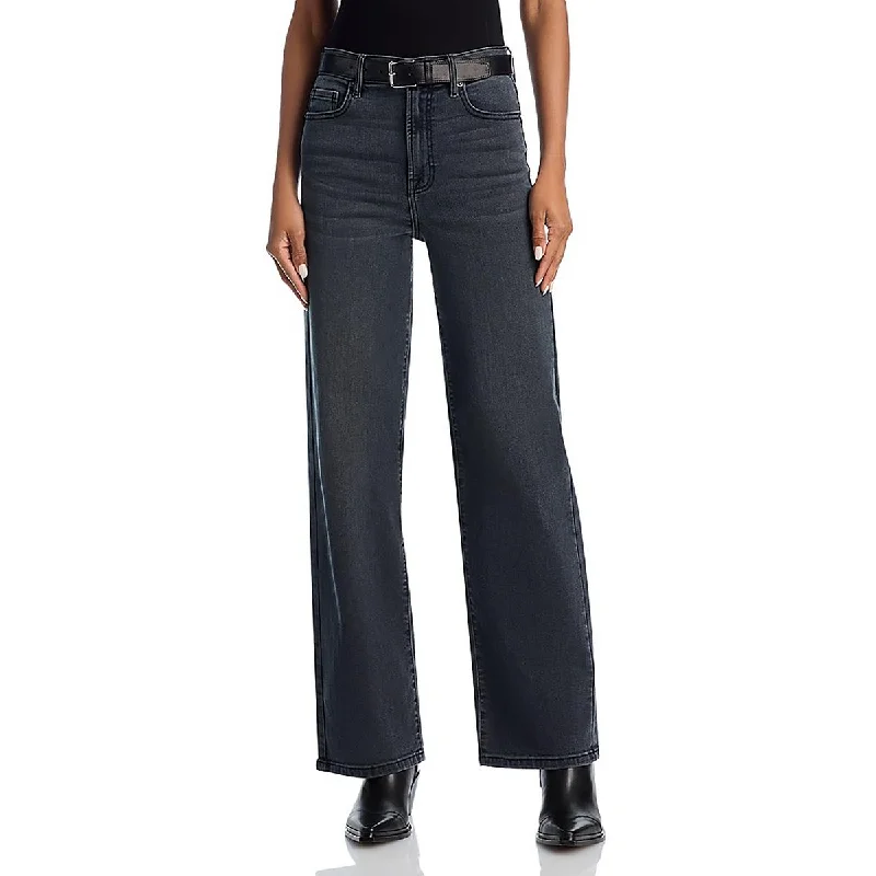 Womens High Rise Denim Ankle Jeans